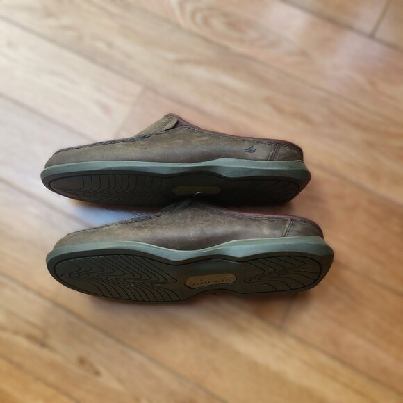 Sperry Men’s Waxed Nubuck Leather Slip on Loafers Size 6.5 NWOT Dark Brown - Picture 4 of 6